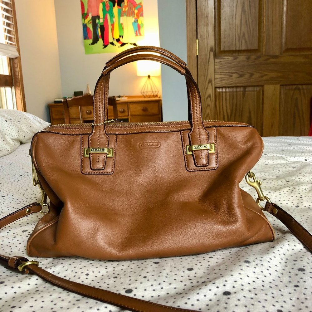 Vintage Coach Taylor All Leather Satchel Crossbody